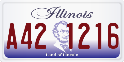 IL license plate A421216