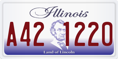 IL license plate A421220