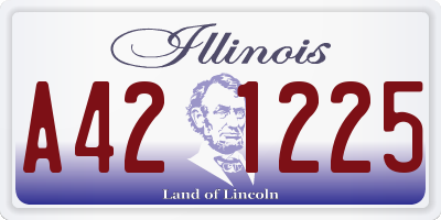 IL license plate A421225