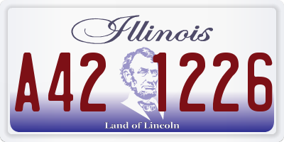 IL license plate A421226