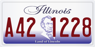 IL license plate A421228