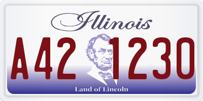 IL license plate A421230