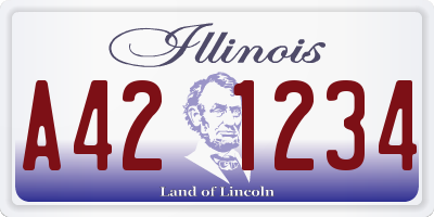 IL license plate A421234
