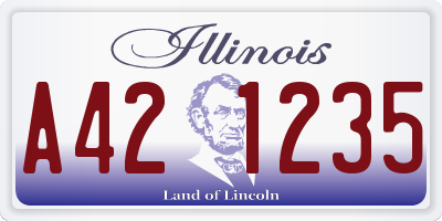 IL license plate A421235