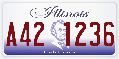 IL license plate A421236