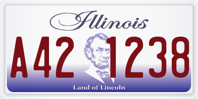 IL license plate A421238