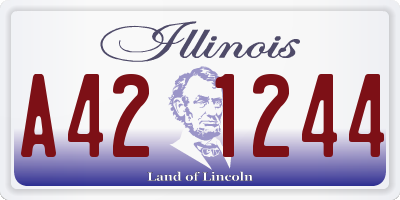 IL license plate A421244