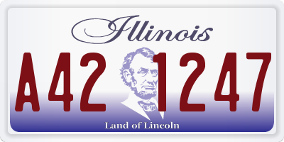 IL license plate A421247