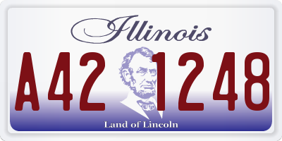 IL license plate A421248