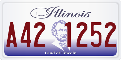 IL license plate A421252