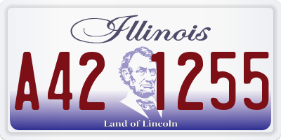 IL license plate A421255