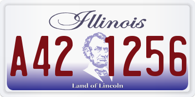 IL license plate A421256