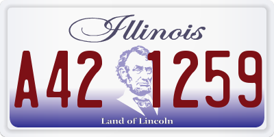 IL license plate A421259