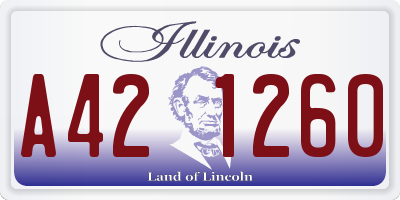 IL license plate A421260