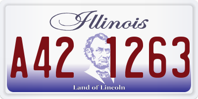 IL license plate A421263