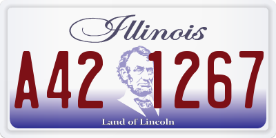 IL license plate A421267