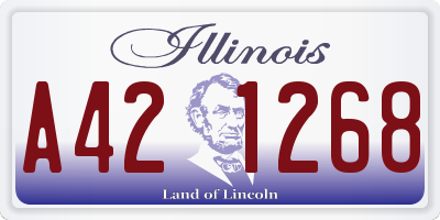 IL license plate A421268