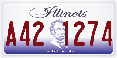 IL license plate A421274