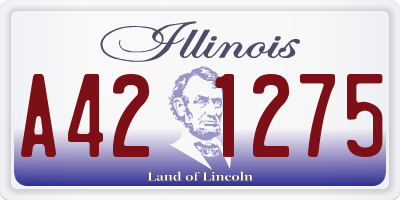 IL license plate A421275
