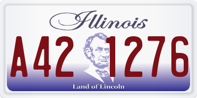 IL license plate A421276