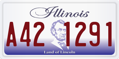 IL license plate A421291