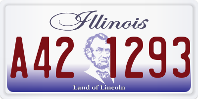 IL license plate A421293