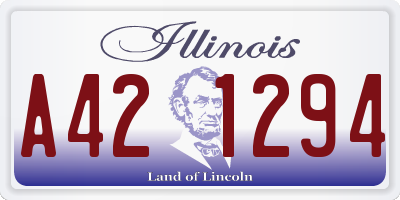 IL license plate A421294