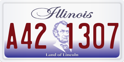 IL license plate A421307