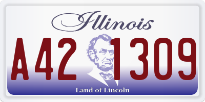 IL license plate A421309