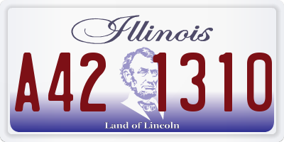 IL license plate A421310