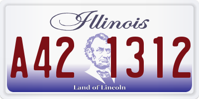 IL license plate A421312