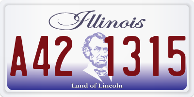 IL license plate A421315