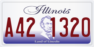 IL license plate A421320