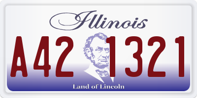 IL license plate A421321