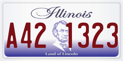 IL license plate A421323