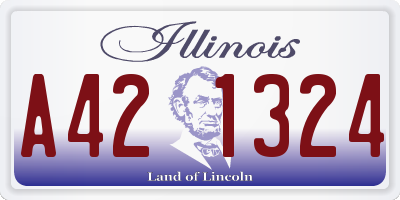 IL license plate A421324