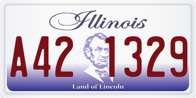 IL license plate A421329