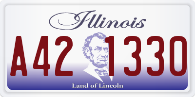 IL license plate A421330