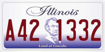 IL license plate A421332