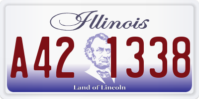 IL license plate A421338