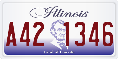 IL license plate A421346
