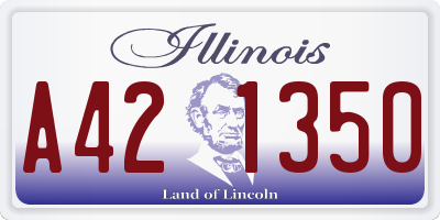 IL license plate A421350