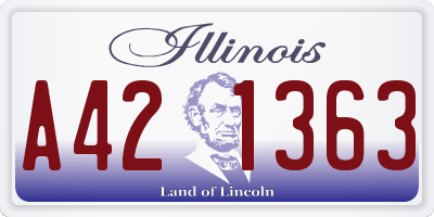 IL license plate A421363