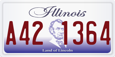 IL license plate A421364
