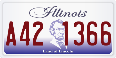 IL license plate A421366
