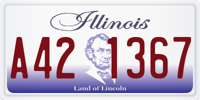 IL license plate A421367