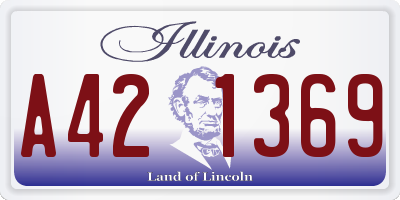 IL license plate A421369