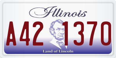IL license plate A421370