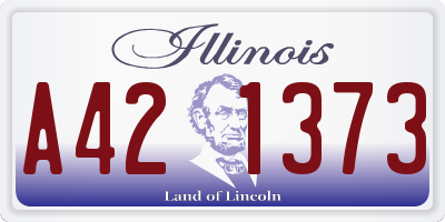IL license plate A421373