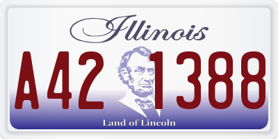 IL license plate A421388